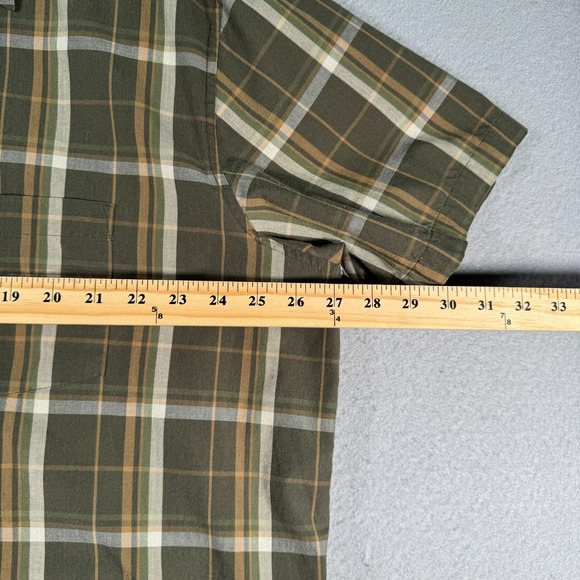 Vintage Anchor Blue Button Up Shirt Mens 2XL Green Plaid Stripes Comfort Y2K - Picture 4 of 11